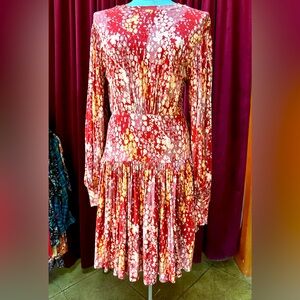 Free People Heartbeat L mini dress w/gathered bodice& skirt flattering comfy New